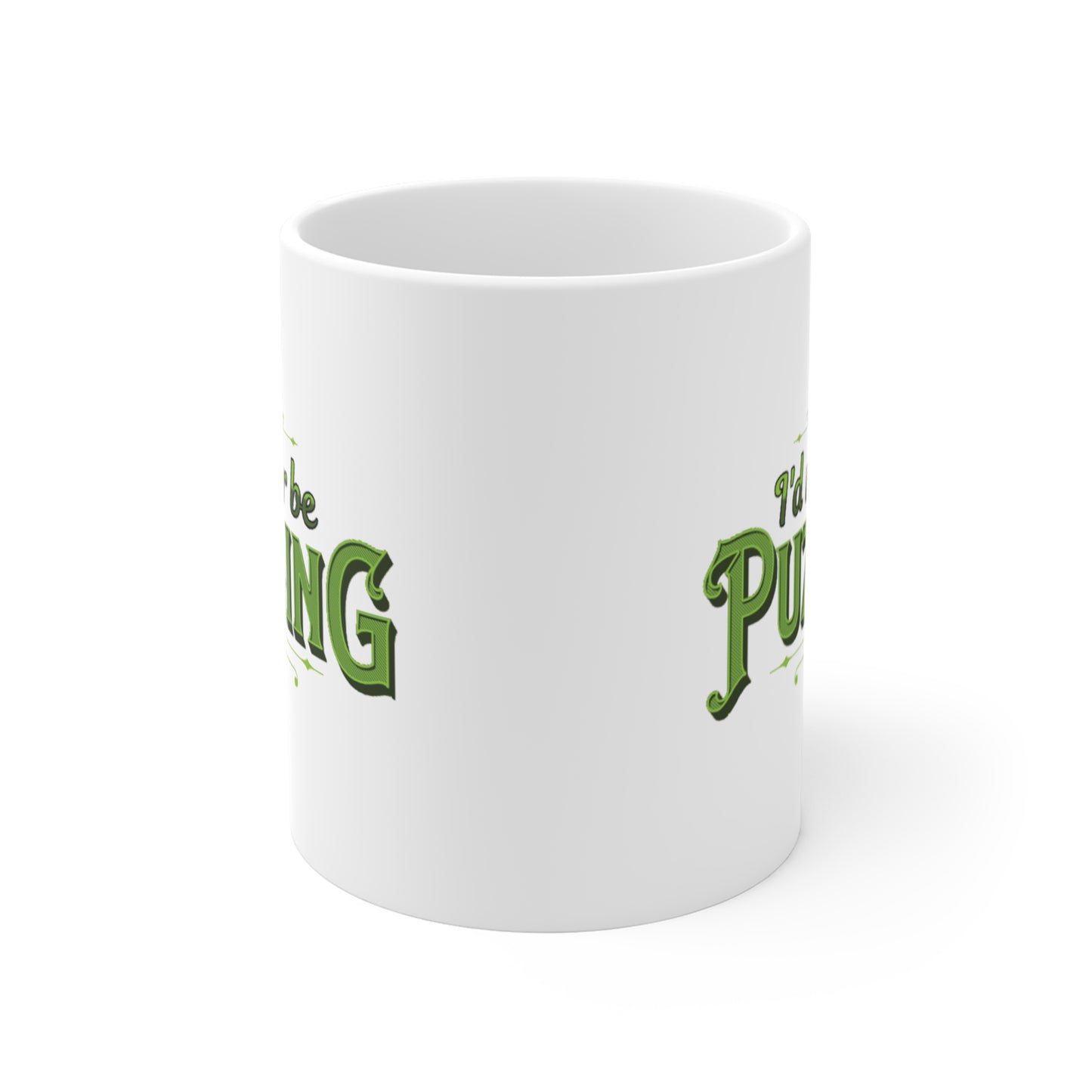 Mug - I'd Rather Be Puzzling Retro GREEN