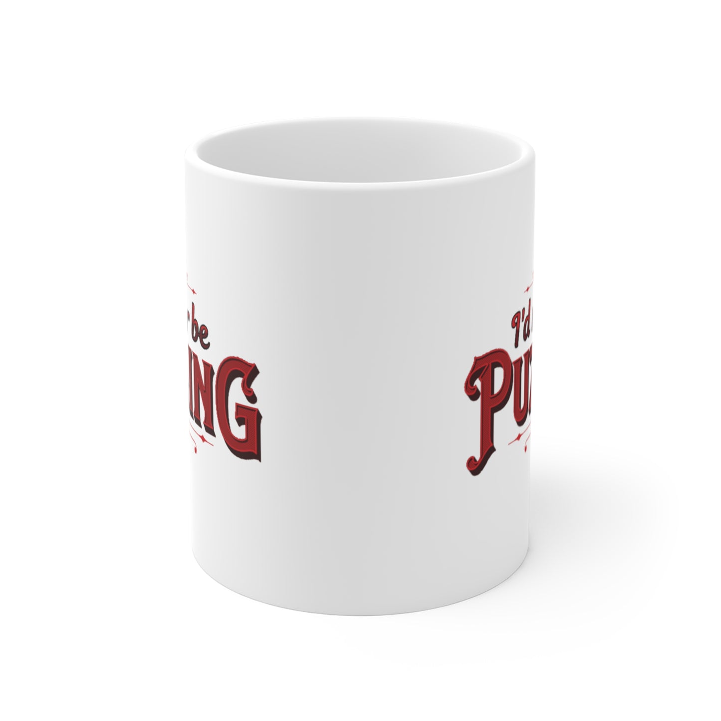 Mug - I'd Rather Be Puzzling Retro RED