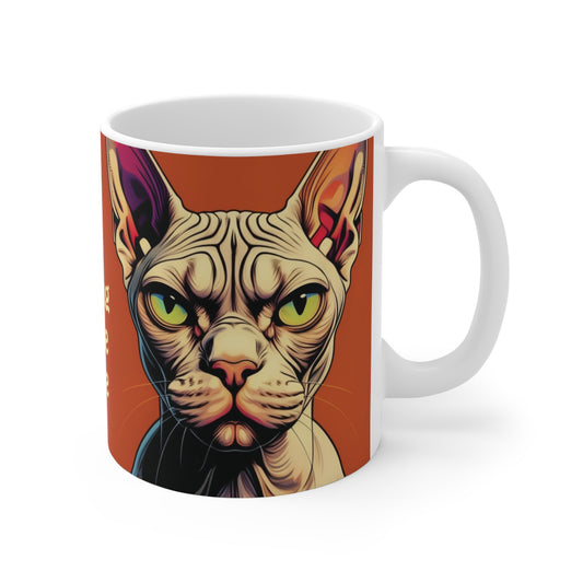 Smiling on the Inside Sphynx Mug 11oz