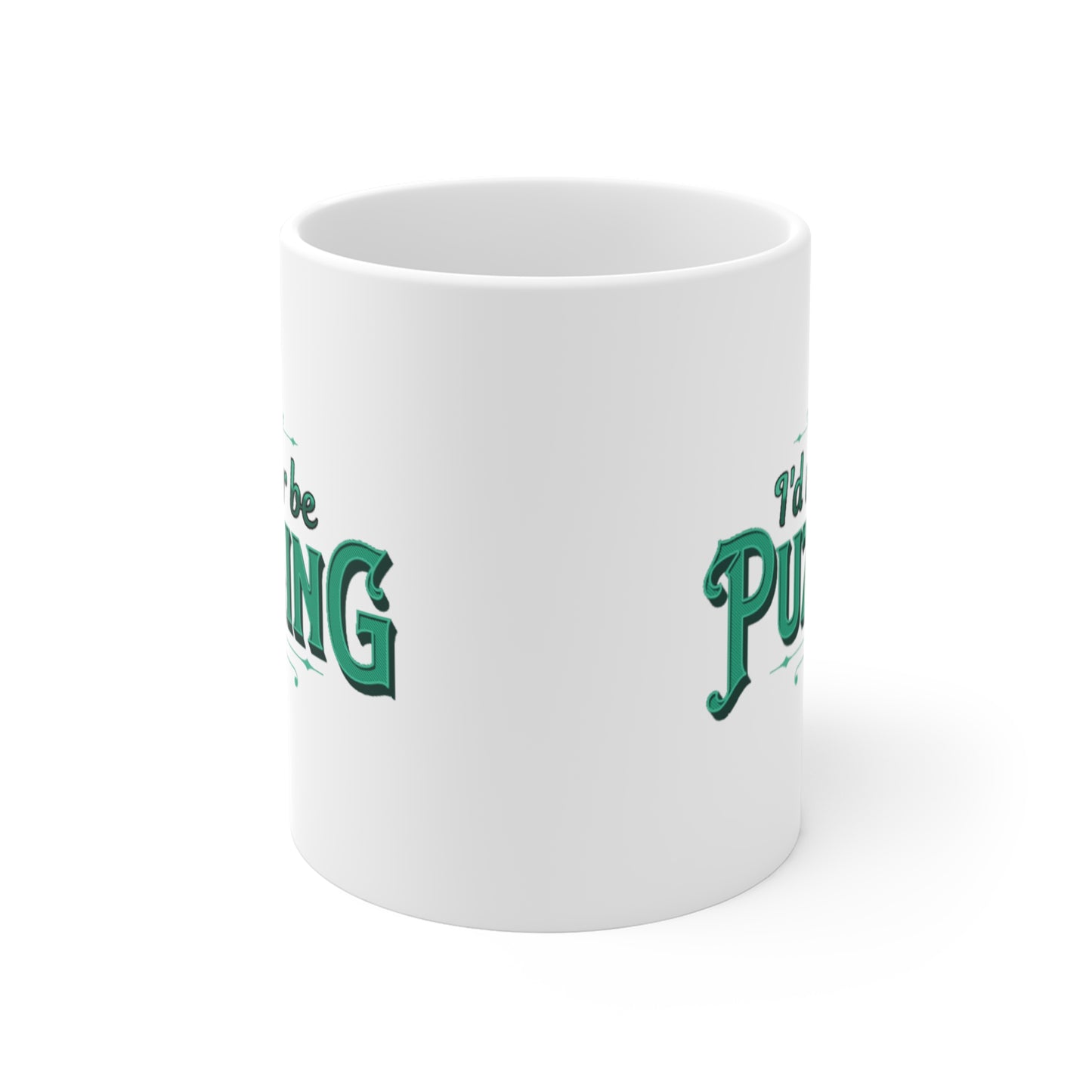 Mug - I'd Rather Be Puzzling Retro TEAL