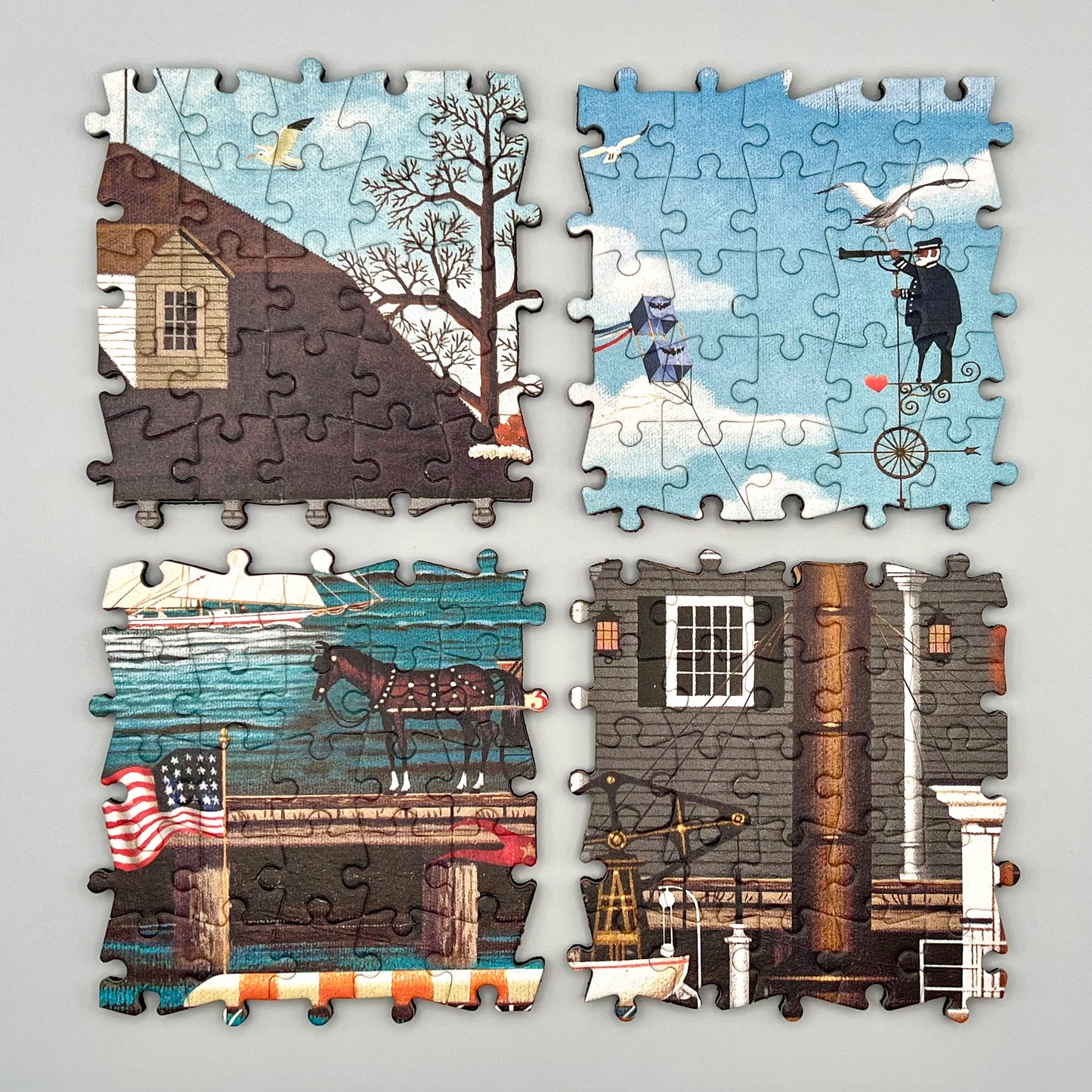 Fairhaven By The Sea by Charles Wysocki - US Flag Set